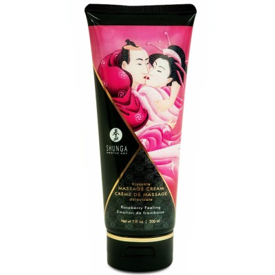 SHUNGA - CREME DE MASSAGEM FRAMBOESA 200 ML - D-205884 - Dona Pimenta