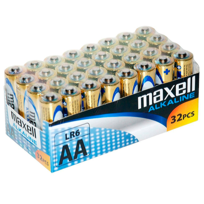 BATERIA MAXELL ALCALINA AA LR6 PACK * 32 UDS - D-219093 - Dona Pimenta