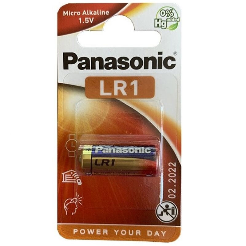 BATERIA ALCALINA PANASÔNICA LR1 1.5V BLISTER 1 UNIDADE - D-225624 - Dona Pimenta