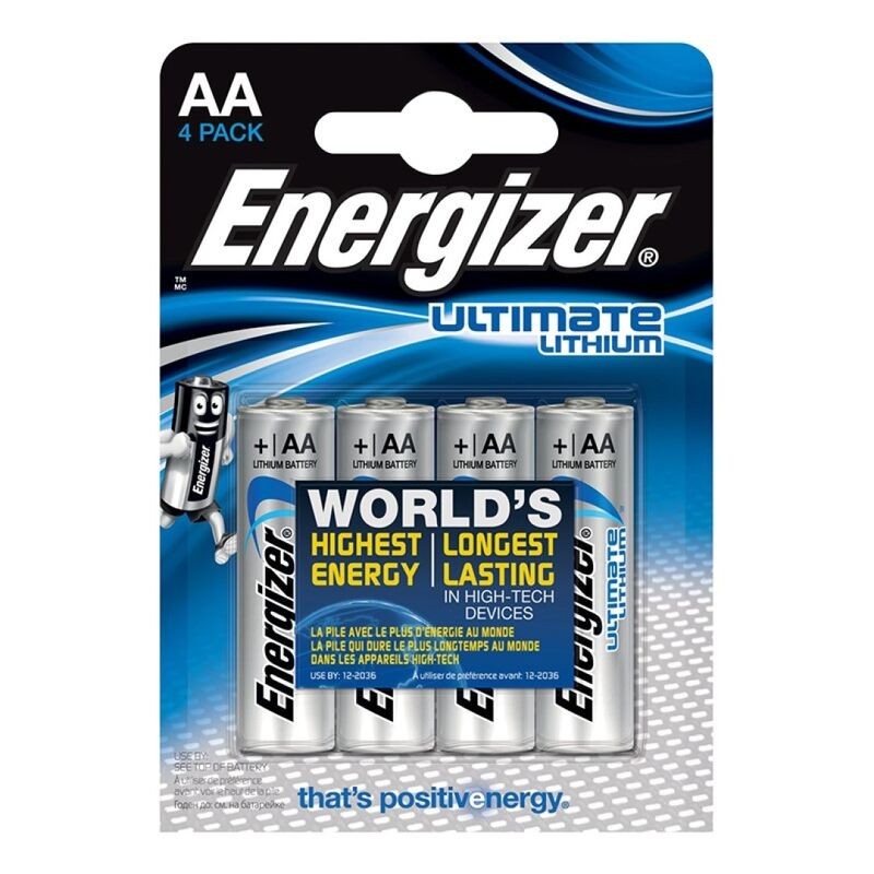 ENERGIZADOR ULTIMATE LITHIUM LITHIUM BATTERY AA L91 LR6 1,5V BLISTER * 4 - D-226743 - Dona Pimenta