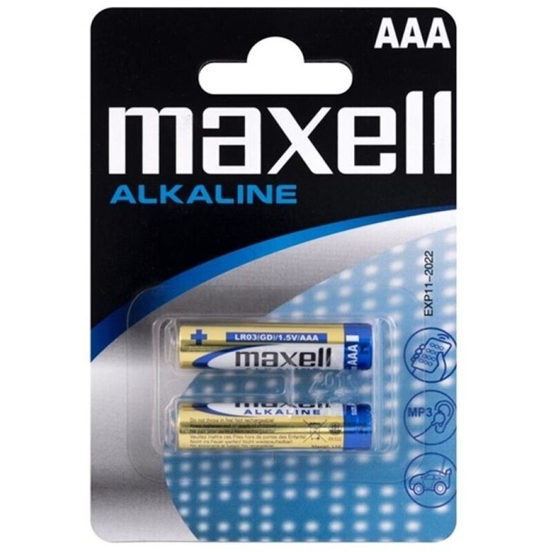 MAXELL ALKALINE BATTERY AAA LR03 BLISTER * 2 - D-227511 - Dona Pimenta