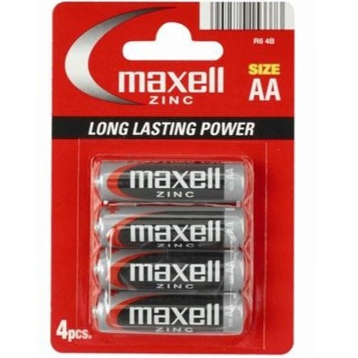 MAXELL PILA SALINA MANGANESO AA R6 BLISTER*4 - D-227512 - Dona Pimenta