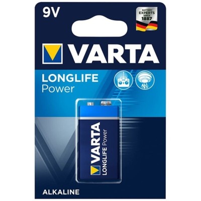 BATERIA ALCALINA DE POTÊNCIA VARTA LONGLIFE 9V LR61 1 UNIDADE - D-230474 - Dona Pimenta