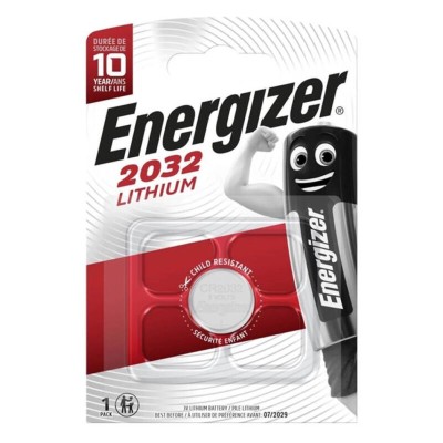 BOTÃO DE LÍTIO ENERGIZADOR CR2032 3V 1 UNIDADE - D-233537 - Dona Pimenta