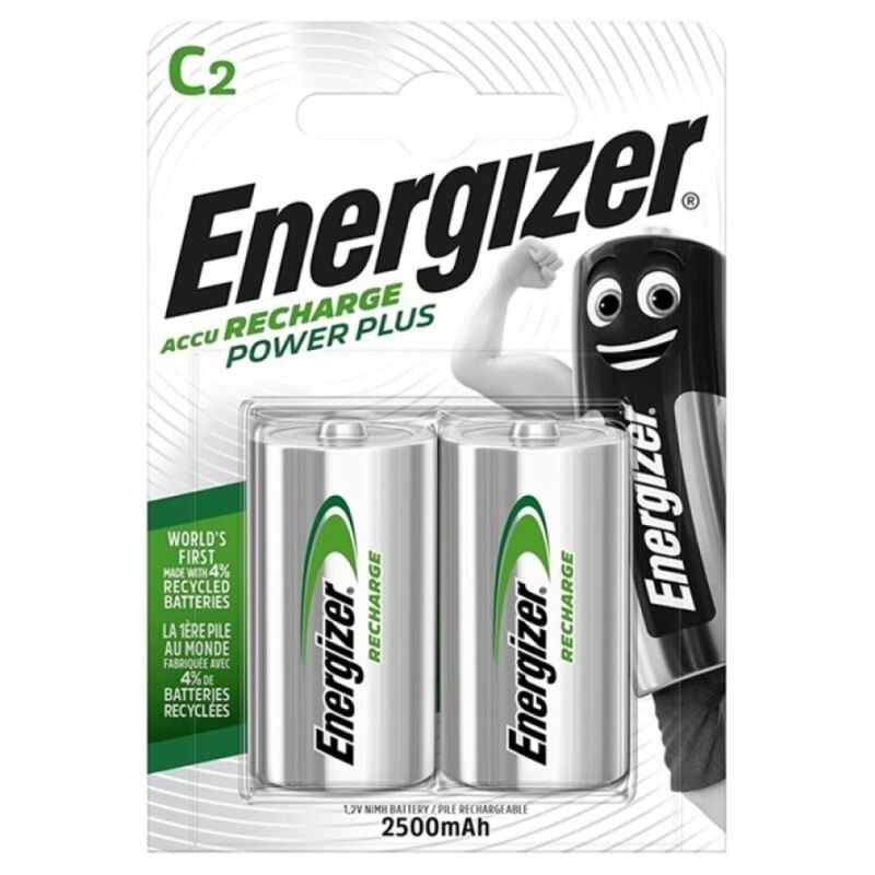 ENERGIZADOR POWER PLUS BATERIA RECARREGÁVEL HR14 C 2500mAh 2 UNIDADE - D-230455 - Dona Pimenta