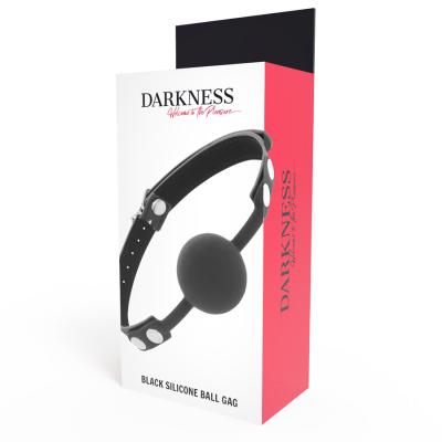 ESFERA DARKNESS BOLA SILICONE GAG PRETO - D-221200 - Dona Pimenta