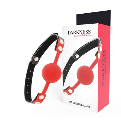 ESFERA DARKNESS BALL SILICONE GAG VERMELHO - D-221201 - Dona Pimenta