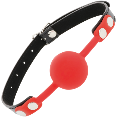 ESFERA DARKNESS BALL SILICONE GAG VERMELHO - D-221201 - Dona Pimenta