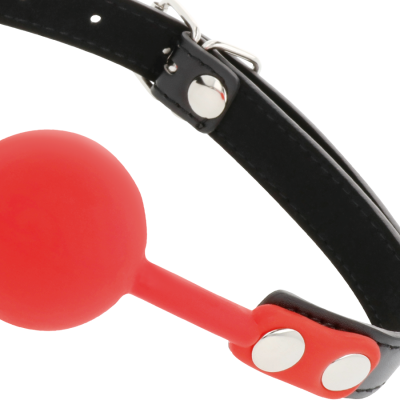 ESFERA DARKNESS BALL SILICONE GAG VERMELHO - D-221201 - Dona Pimenta