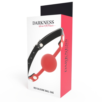 ESFERA DARKNESS BALL SILICONE GAG VERMELHO - D-221201 - Dona Pimenta