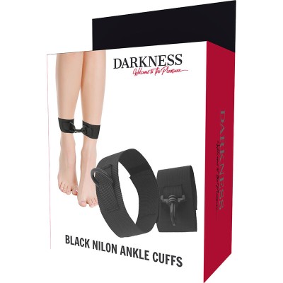 DARKNESS BEGINNERS NYLON  ANKLE  CUFFS  BLACK - D-226728 - Dona Pimenta