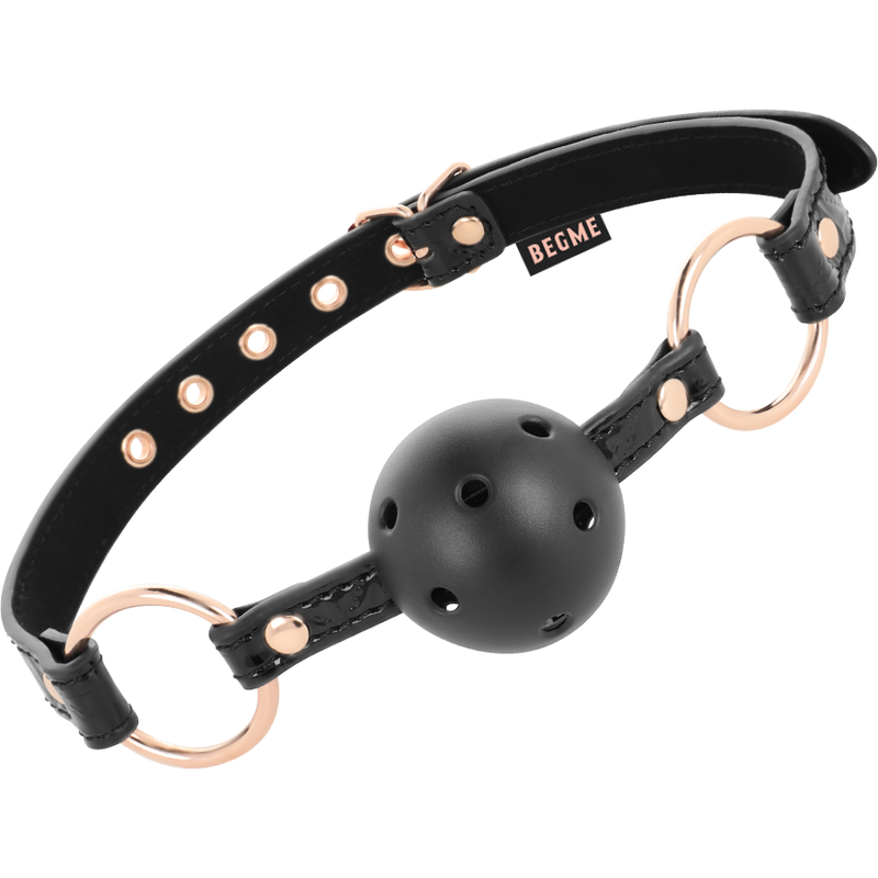 BEGME - BLACK EDITION BOLA GAG VEGAN COURO - D-229256 - Dona Pimenta