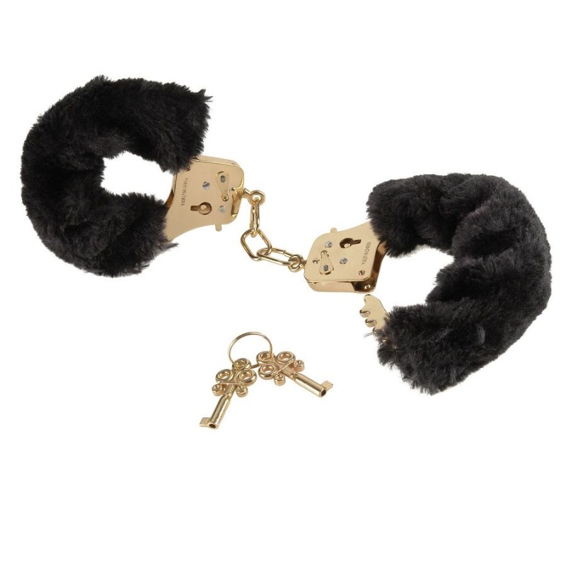 FETISH FANTASY GOLD DELUXE FURRY CUFFS - PD3996-27 - Dona Pimenta