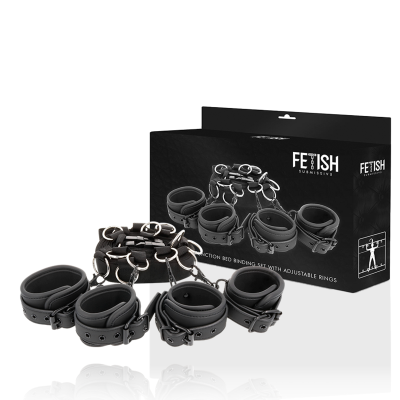 FETISH SUBMISSIVE SET ATADURAS CAMA LUXURY CON FORRO DE NOPRENO - D-218900 - Dona Pimenta