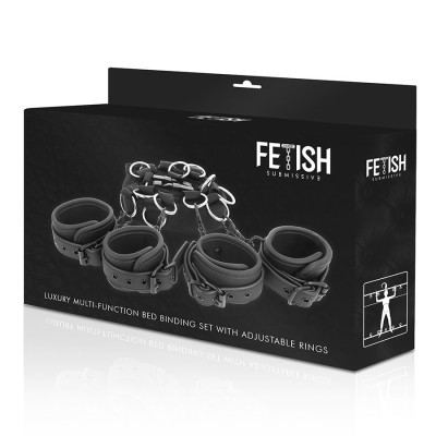 FETISH SUBMISSIVE SET ATADURAS CAMA LUXURY CON FORRO DE NOPRENO - D-218900 - Dona Pimenta