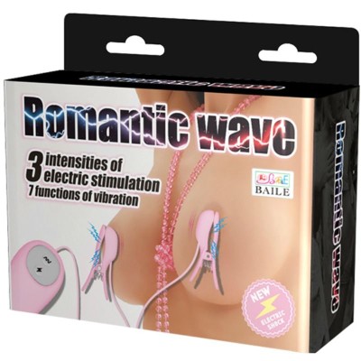 ROMANTIC WAVE PINZAS CON VIBRACION Y ELECTROSHOCK - D-219201 - Dona Pimenta