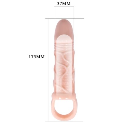 MANGA DE PÊNIS DE SILICONE BAILE COM ALÇAS BOLAS 13,5 CM - D-231015 - Dona Pimenta