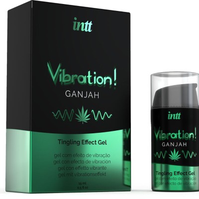 INTT - PODEROSO ESTIMULANTE ÍNTIMO GEL VIBRANTE LÍQUIDO CANNABIS 15ML - D-234903 - Dona Pimenta