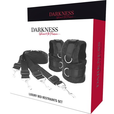 DARKNESS INTERLACE OVER AND UNDER BED RESTRAINT SET - D-226694 - Dona Pimenta