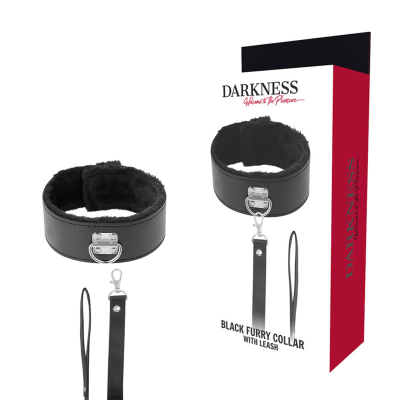 DARKNESS COLLAR WITH LEASH TITANIUM - D-226698 - Dona Pimenta