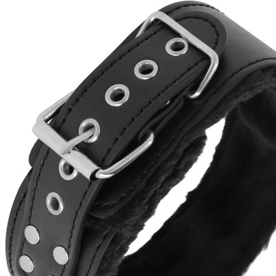 DARKNESS COLLAR WITH LEASH TITANIUM - D-226698 - Dona Pimenta