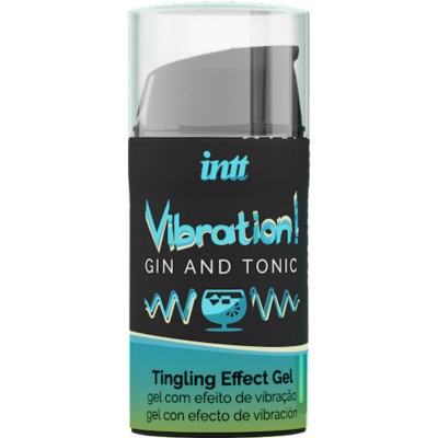 INTT - PODEROSO ESTIMULANTE ÍNTIMO LÍQUIDO VIBRADOR GEL GIN & TÔNICO 15ML - D-234906 - Dona Pimenta