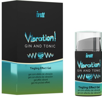 INTT - PODEROSO ESTIMULANTE ÍNTIMO LÍQUIDO VIBRADOR GEL GIN & TÔNICO 15ML - D-234906 - Dona Pimenta