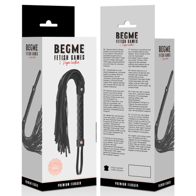 BEGME - BLACK EDITION FLOGGER DE COURO VEGANO - D-229254 - Dona Pimenta