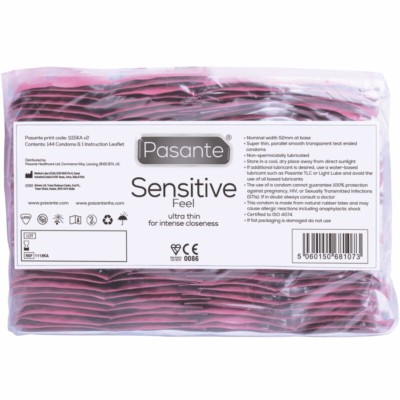 PASANTE - SACO SENSÍVEL A PRESERVATIVOS 144 UNIDADES - D-236440 - Dona Pimenta