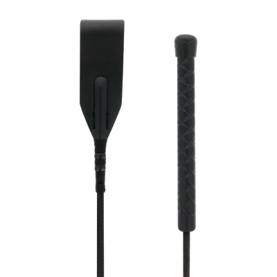 DARKNESS RIDING CROP BLACK 45 CM - D-221202 - Dona Pimenta