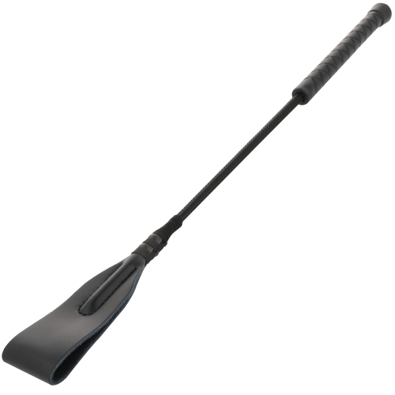 DARKNESS RIDING CROP BLACK 45 CM - D-221202 - Dona Pimenta