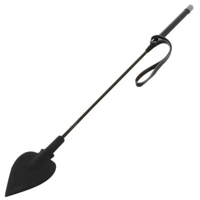 DARKNESS RIDING CROP BLACK SILICONE - D-221203 - Dona Pimenta