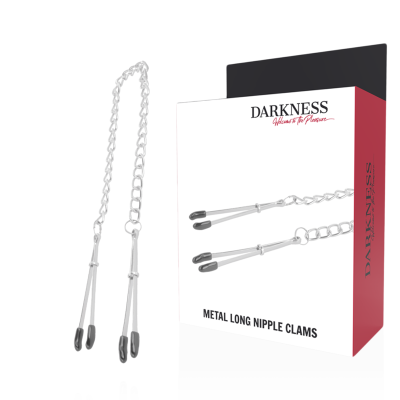 DARKNESS METAL LONG NIPPLE CLAMS - D-221238 - Dona Pimenta