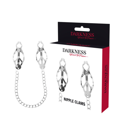 DARKNESS NIPPLE CLAMPS  WITH CHAIN - D-226735 - Dona Pimenta