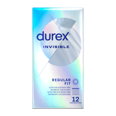 DUREX - INVISÍVEL EXTRA FINO 12 UNIDADES - D-208161 - Dona Pimenta