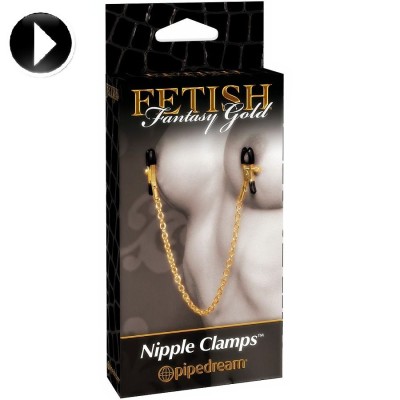 FETISH FANTASY GOLD PINZAS PARA LOS PEZONES - PD3977-27 - Dona Pimenta