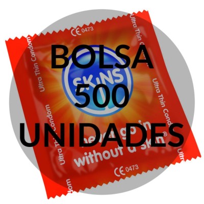 SKINS CONDOM ULTRA THIN BAG 500 - D-209341 - Dona Pimenta