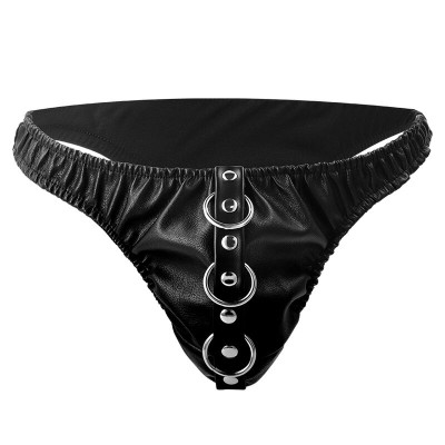 DARKNESS BLACK UNDERPANTS WITH LEASH - D-226695 - Dona Pimenta