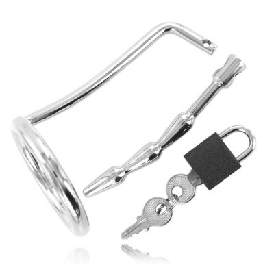 METAL HARD CHASTITY COCK RING URETRAL - D-205370 - Dona Pimenta