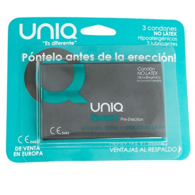 UNIQ SMART LATEX FREE PRE-ERECTION CONDOMS 3 UNITS - D-215001 - Dona Pimenta