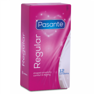 PASANTE REGULAR CONDOMS 12 PACK - D-225476 - Dona Pimenta