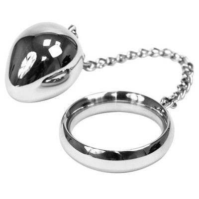 METALHARD COCK RING 40 MM + CHAIN BEAD - D-205355 - Dona Pimenta