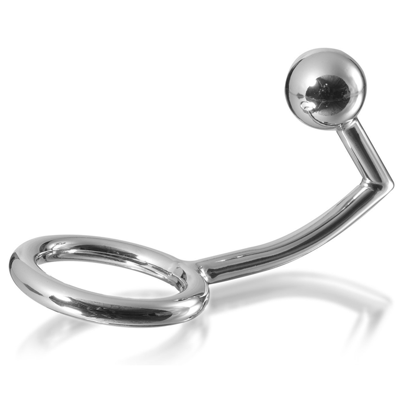 METALHARD COCK RING INTRUDER COM ANALBEAD 45MM - D-205383 - Dona Pimenta