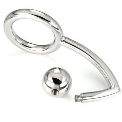 METALHARD COCK RING INTRUDER COM ANALBEAD 45MM - D-205383 - Dona Pimenta