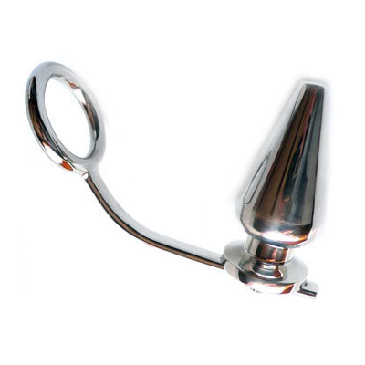 ANEL DE METALHARD COCK COM PLUG ANAL 45 X 50MM - D-205388 - Dona Pimenta