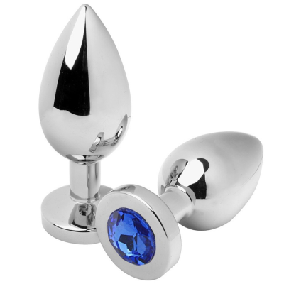 METALHARD ANAL PLUG DIAMOND BLUE PEQUENO 5,71 CM - D-205407 - Dona Pimenta