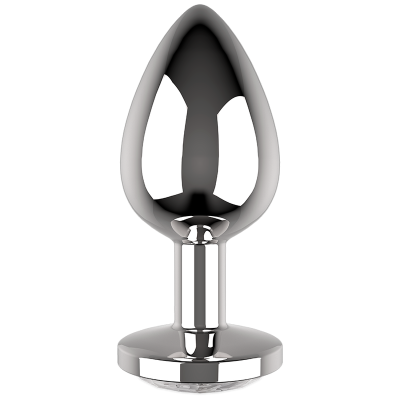 COQUETTE CHIC DESIRE - PLUGUE ANAL METAL COR CLARO TAMANHO M 3,5 X 8 CM - D-225824 - Dona Pimenta