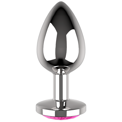 COQUETTE CHIC DESIRE -  ANAL PLUG METAL COR ROSA TAMANHO L 4 X 9CM - D-225829 - Dona Pimenta