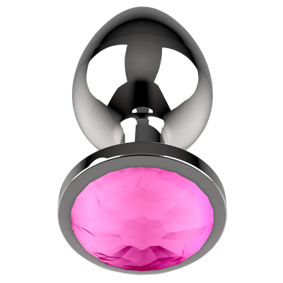 COQUETTE CHIC DESIRE -  ANAL PLUG METAL COR ROSA TAMANHO L 4 X 9CM - D-225829 - Dona Pimenta