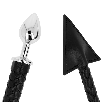 OHMAMA FETISH DEVIL''S CAUDA COURO E METAL PLUG 7 CM - D-231301 - Dona Pimenta